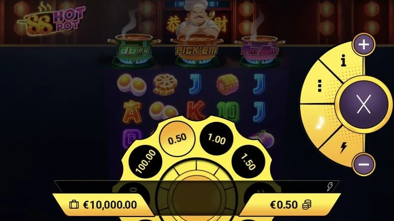 88 Hot Pot - selecția pariului și interfața spinului
